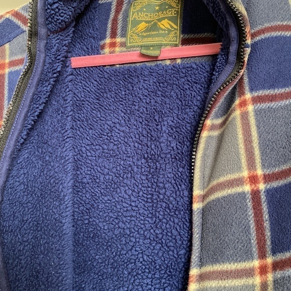 Anchorage Plaid Flannel Shacket Jacket Sherpa Women's M barn coat Chore jacket - Picture 3 of 7